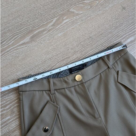 Ted Baker Beige/Tan Mid-rise Ankle Tapered Trousers Pants, size 1/ US 4 - Picture 6 of 9